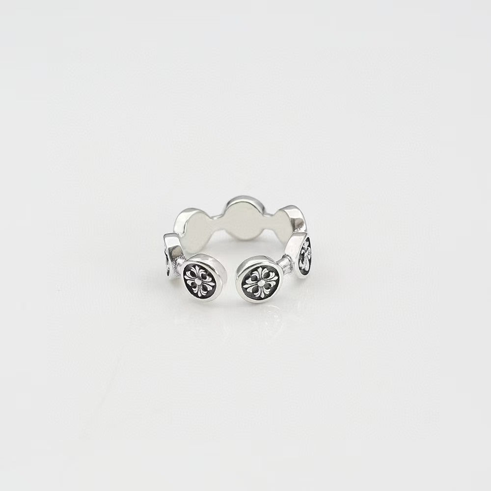 Chrome Hearts cross print open ring