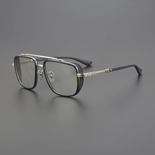 CHH Chrome Hearts Glasses Double Beam Big Face Titanium Frame Myopia Glasses Frame