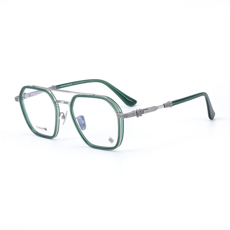 CHH Chrome Hearts Glasses Japanese Handmade Double Beam Glasses Frame Sunglasses