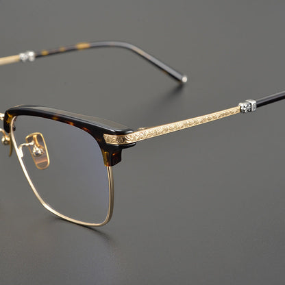 CHH Chrome Hearts Glasses Vintage Square Frame Pure Titanium Myopia Glasses Frame