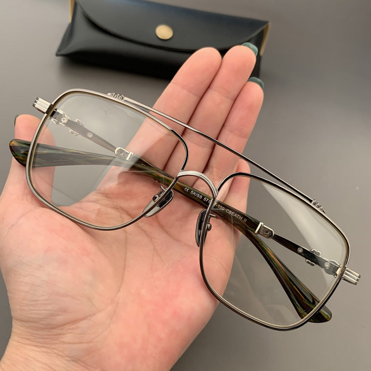 CHH Chrome Hearts Glasses Ultra Light Square Toad Mirror Myopia Glasses Frame