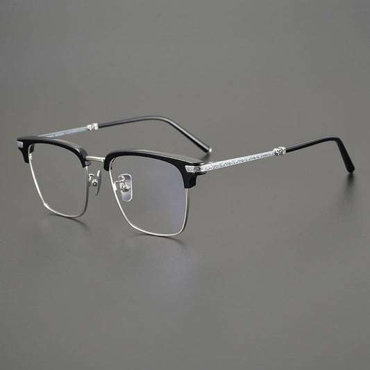 CHH Chrome Hearts Glasses Vintage Square Frame Pure Titanium Myopia Glasses Frame