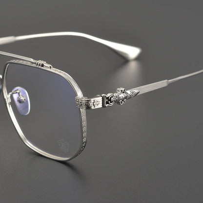 CHH Chrome Hearts Glasses Versatile Pilot Vintage Myopia Glasses Frame