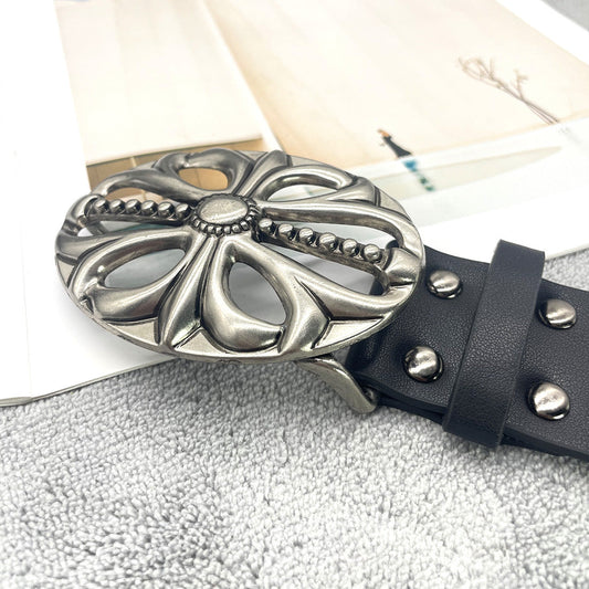 Chh Chrome Heart Belt Vintage Cowboy Punk Skull