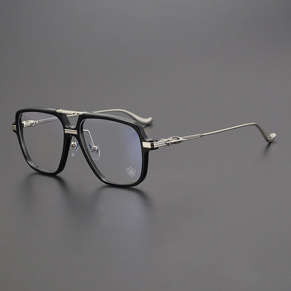 CHH Chrome Hearts Glasses Vintage Double Beam Large Frame Glasses Frame