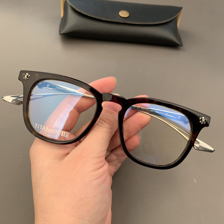 CHH Chrome Hearts Glasses Myopia glasses frame square pure titanium temple