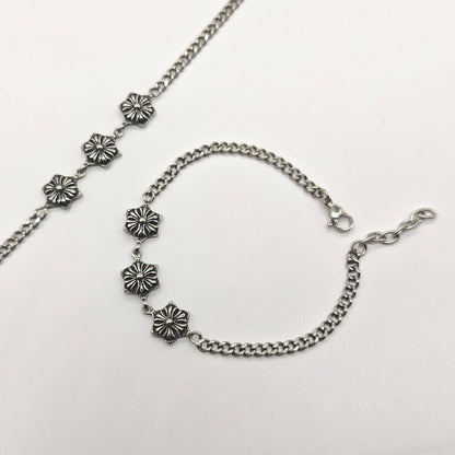 Chrome Hearts versatile 3 flower ball bracelet