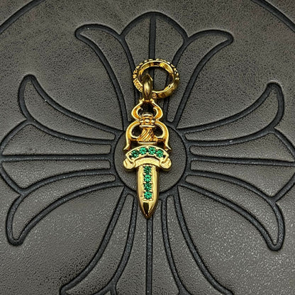 Chrome Hearts small diamond-encrusted sword pendant