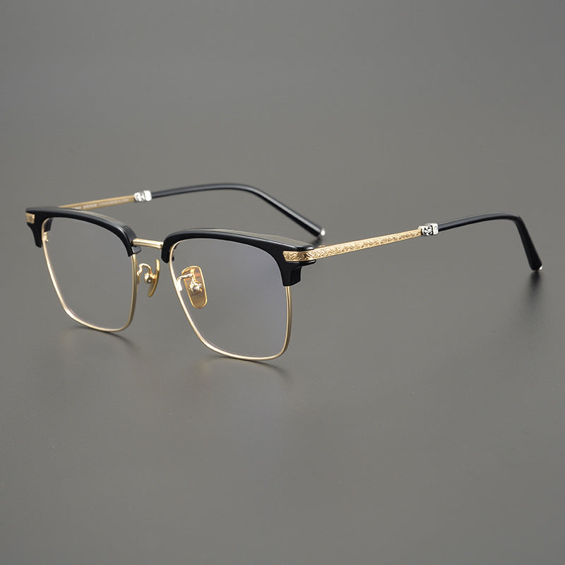 CHH Chrome Hearts Glasses Vintage Square Frame Pure Titanium Myopia Glasses Frame