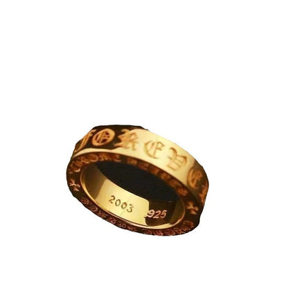 Chrome Hearts 22k gold-plated eternal heart forever true love ring