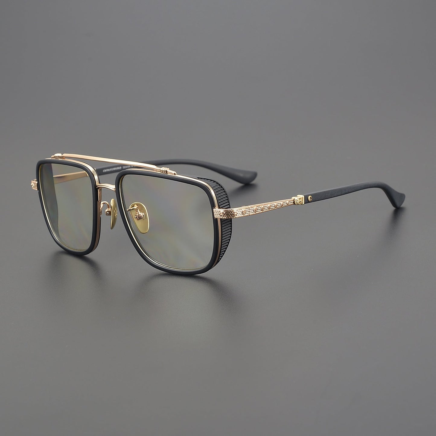 CHH Chrome Hearts Glasses Double Beam Big Face Titanium Frame Myopia Glasses Frame