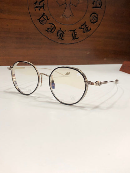 CHH Chrome Hearts Glasses Ultra Light Retro Literary Flat Mirror Myopia Glasses Frame