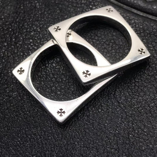Chrome Hearts square cross ring