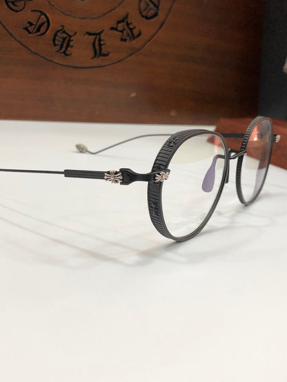 CHH Chrome Hearts Glasses Ultra Light Retro Literary Flat Mirror Myopia Glasses Frame