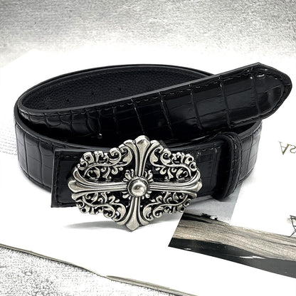 Chh Chrome Heart Belt CH Crocodile Cross