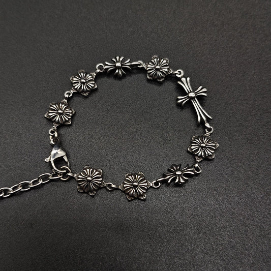 Chrome Hearts six-pointed star flower ball cross bracelet