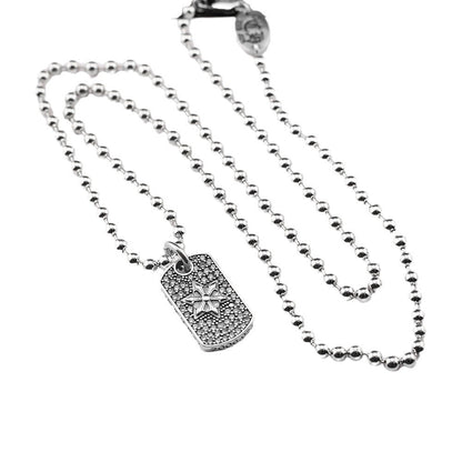 Chrome Hearts six-pointed star sword inlaid with diamonds pendant