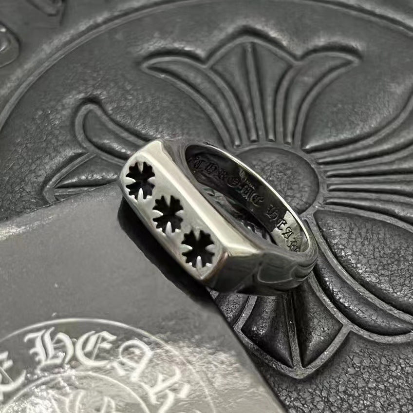 chrome hearts 925 silver retro ring