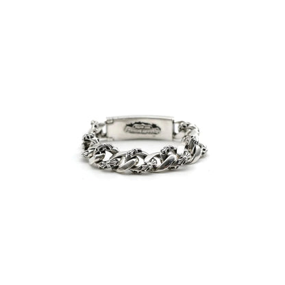 Chrome Hearts Floral Cross ID Bracelet 925 Sterling silver CH Keeper Bracelet