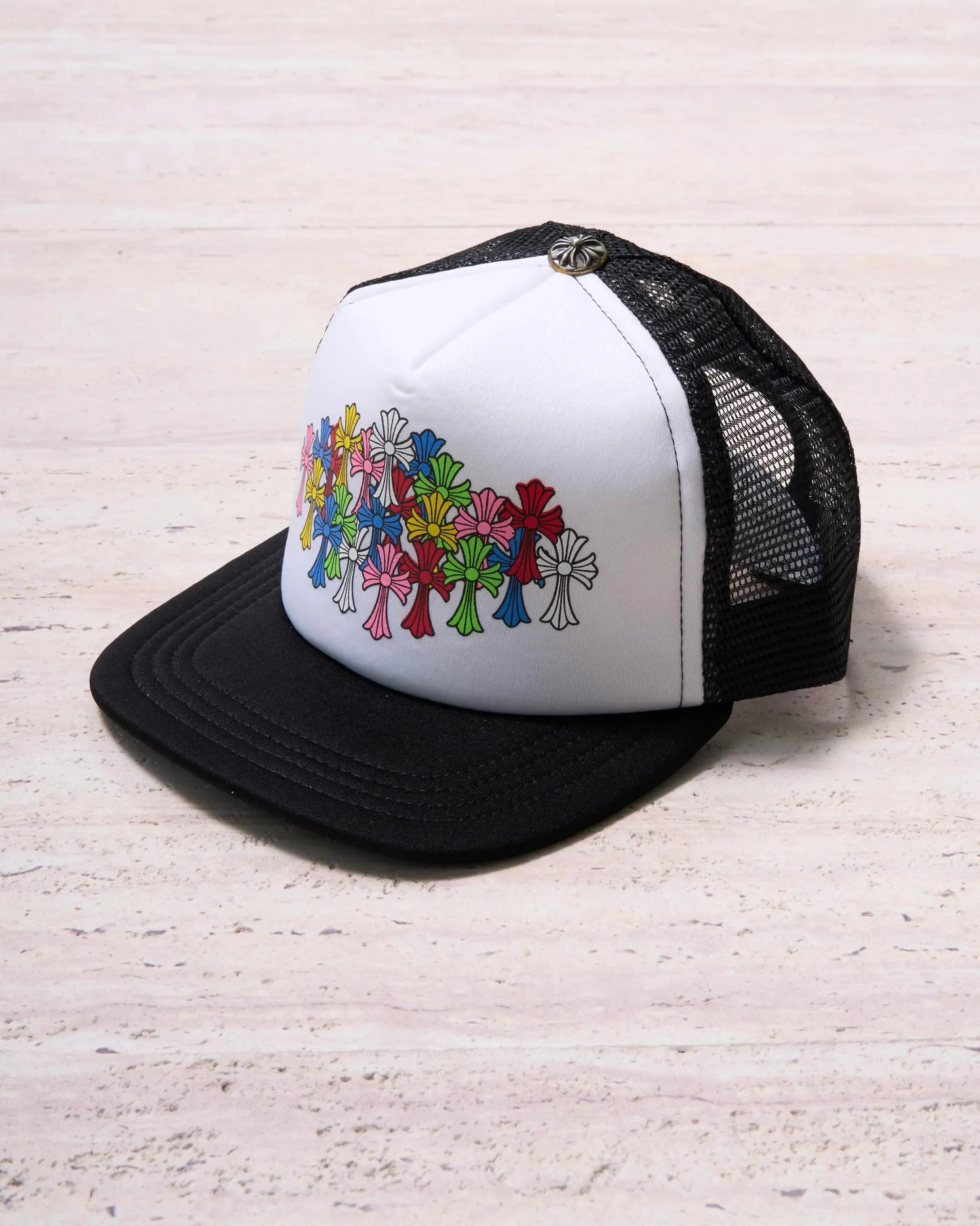Chrome Hearts Multi Color Cemetery Cross Trucker Cap